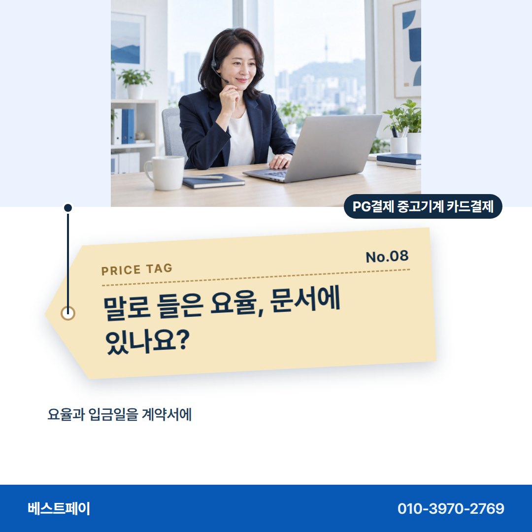 PG결제 중고기계 카드결제 말로 들은 요율, 문서에 있나요? — 되파는 기계 장사에서 자주 묻는 것을 아홉 장에 담았어요
