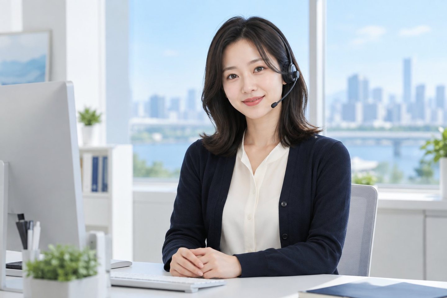 노트북 앞에서 안내 자료를 준비하는 여성 — PG결제 중고기계 카드결제 할부할부, 목돈 앞에서 망설이는 매수인. 연락 주시면 나눠 받는 길을 열어 드립니다.